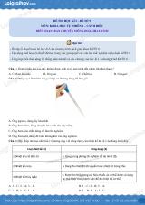 Đề thi học kì 1 KHTN 6 - Cánh diều - Đề số 9
